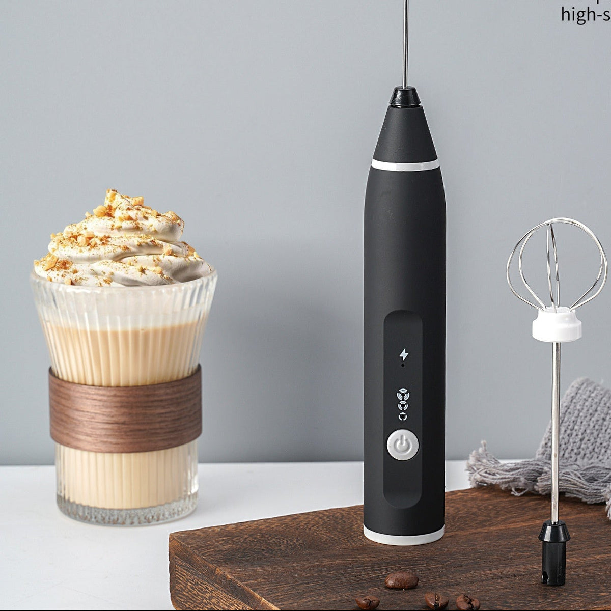 2-in-1 Coffee Beater & Egg Whisker for quick mixing and frothing