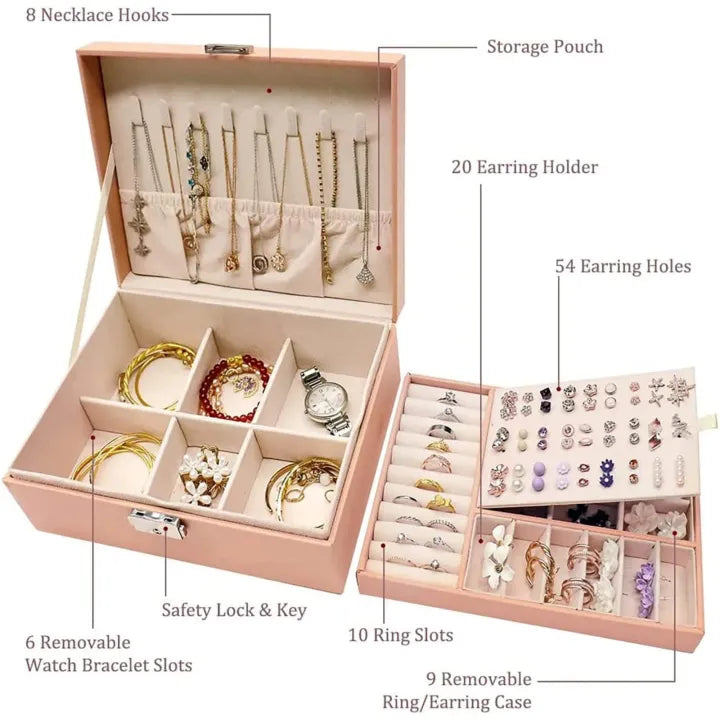 Compact & Stylish Jewelry Storage Case